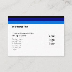 Black, Navy, and Lagoon Blue Logo Mighty Business Card