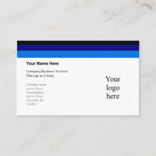 Black, Navy, and Lagoon Blue Logo Oceania Business Card