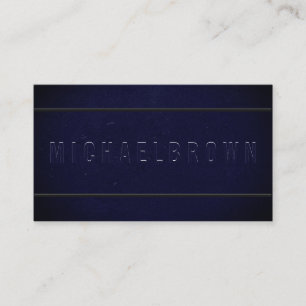 Black Navy Driver Minimalist Bold Modern Business Card