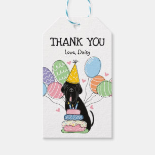 Black Neapolitan Mastiff Birthday Favour Gift Tags