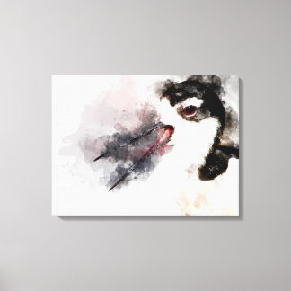 Black-necked Stilt watercolor Canvas Print