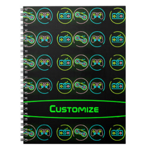 Black & Neon Gamer Notebook