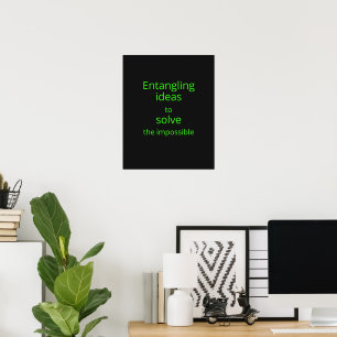 Black Neon Green Open Sans Quantum Engineer Decor