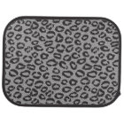 Black net lace with leopard pattern on white