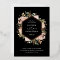 Black Neutral Watercolor Floral Wedding | Gold