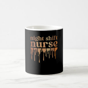 Black Night Shift Nurse African American Night Shi Coffee Mug