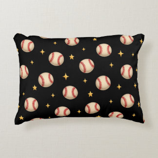 Black Night Stars and Balls Decorative Cushion