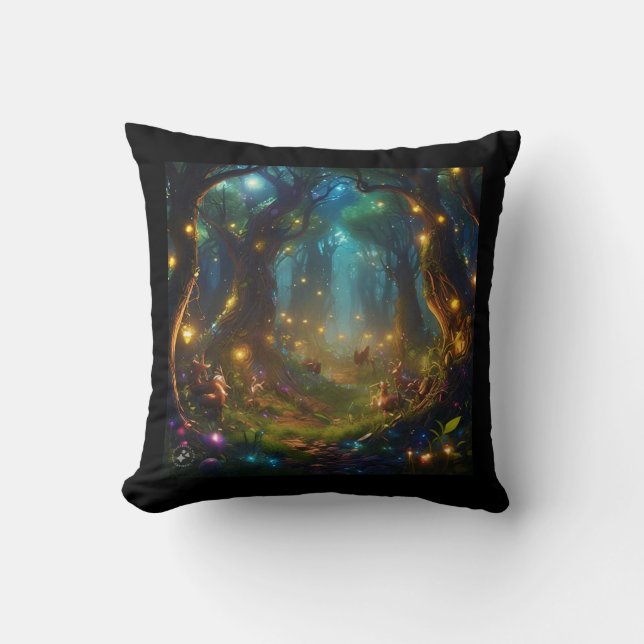 Black Nights of Jugnu Love Cushion (Front)