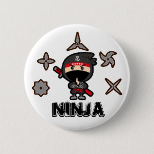 Black Ninja Boy 6 Cm Round Badge