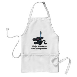 Black Ninja Kick Standard Apron