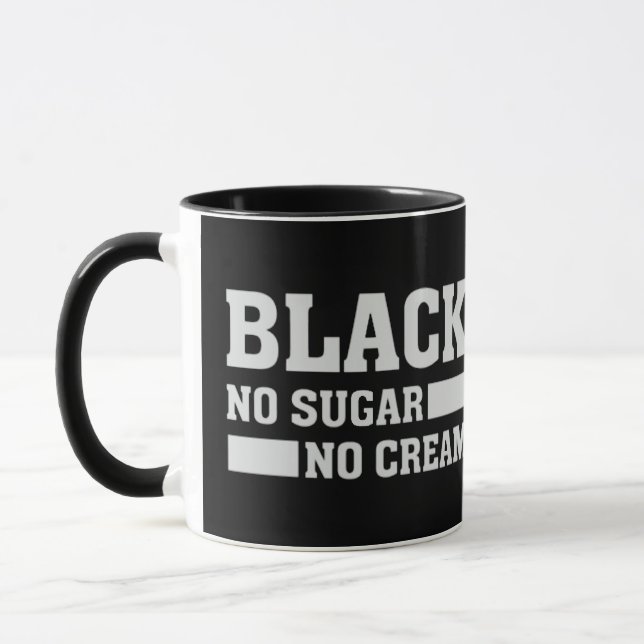 Black No Sugar No Cream Mug (Left)