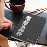 Black Noir Pickleball Personal Weekly Planner<br><div class="desc">Clean,  simple personal pickleball stationery annual planner featuring a large vertical gradient pickleball ball graphic and minimalist typography text areas with personalizable year and name. Annual planner (12 months) with open monthly overviews and weekly planning sheets. Contact for assistance in personalising.</div>