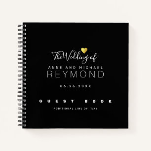 Black Notebook as a Wedding Guestbook