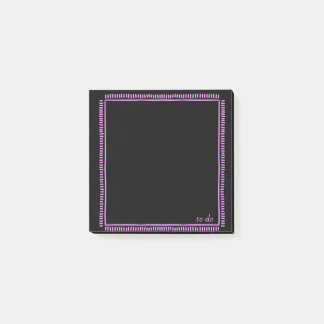 Black Notes with Fluorescent Pink Border