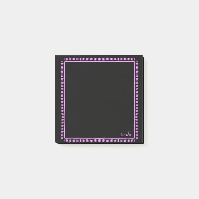 Black Notes with Fluorescent Pink Border (Front)