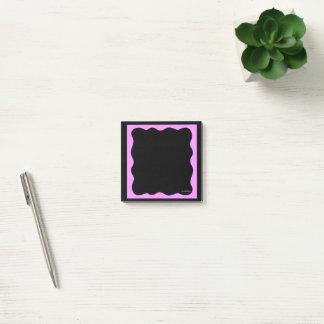 Black Notes with Squiggly Pink Frame 