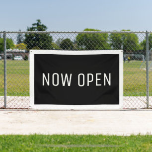 Black Now Open Banner