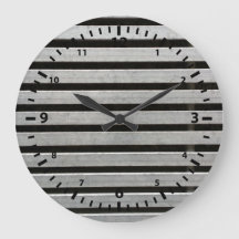Black Numbers and Faux Metal Stripes