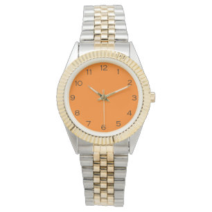 Black Numbers on Orange Womens cn Watch