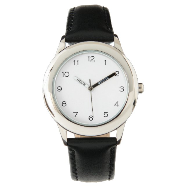 Black Numbers on White wacnt Watch (Front)