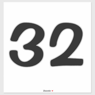 Black numbers sticker number / garbage can