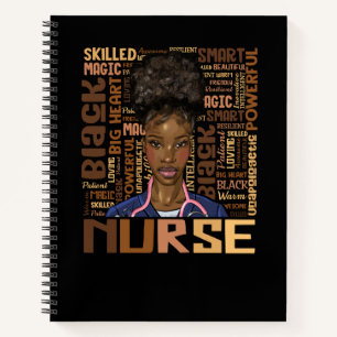Black Nurse 2023 Costume Black History Month Women Notebook