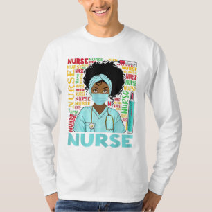 Black Nurse Afro Magic&Black History Month Nurse M T-Shirt