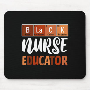 Black Nurse Educator Melanin African American Hist Mouse Pad