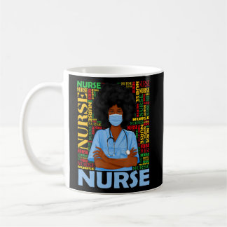 Black Nurse For Women Girls African Melanin Nursi Coffee Mug