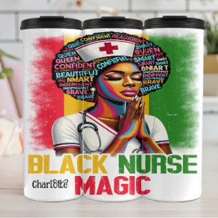 Black Nurse Magic: Confident, Brave Spirit Thermal Tumbler
