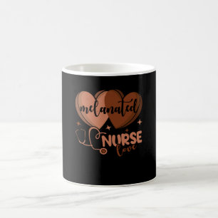Black Nurse Melanated Woman Black History Month Nu Coffee Mug