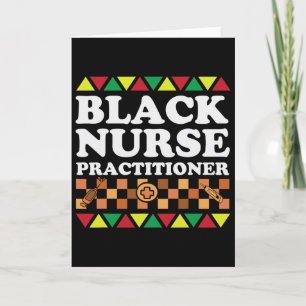 Black Nurse Practitioner Bhm African American Mela Card