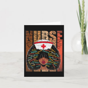 Black Nurse Woman Afro Melanin Vintage Black Histo Card