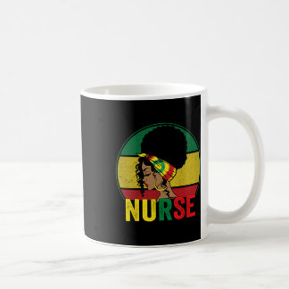 Black Nurse Woman Afro Melanin Vintage Black Histo Coffee Mug