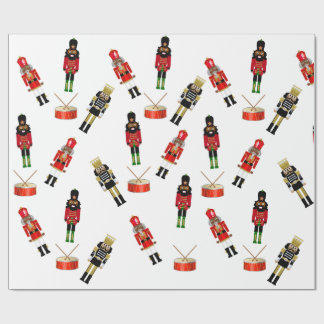 Black Nutcracker Christmas Wrapping Paper
