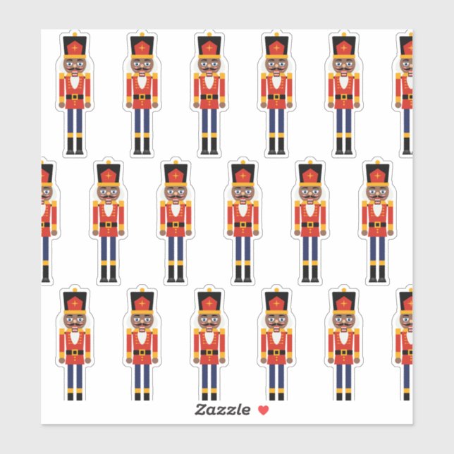 Black Nutcracker Custom-Cut Vinyl Sticker (Sheet)