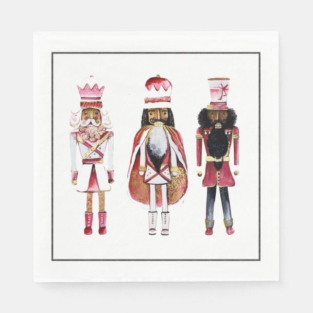 Black Nutcracker Paper Napkin (Front)