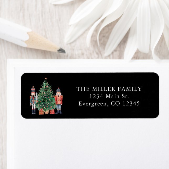 Black Nutcracker Return Address Label (Insitu)