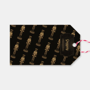 Black Nutcracker Soldier Christmas  Gift Tags