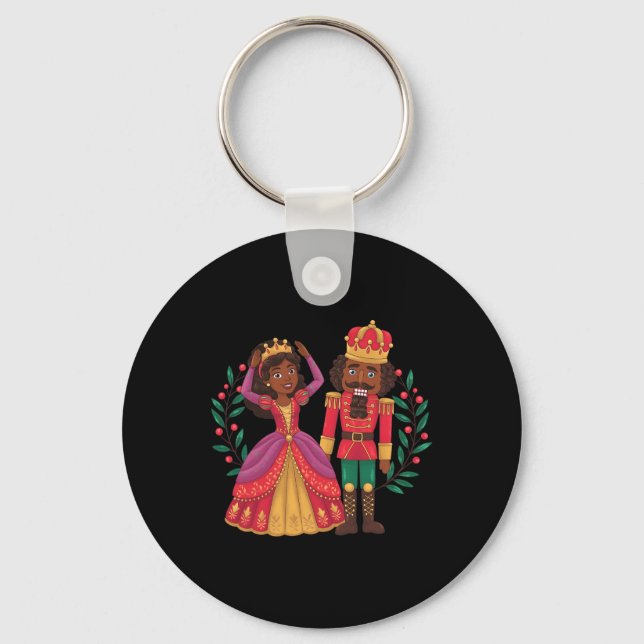 Black Nutcracker Sugar Plum Fairy Kwanzaa African  Key Ring (Front)