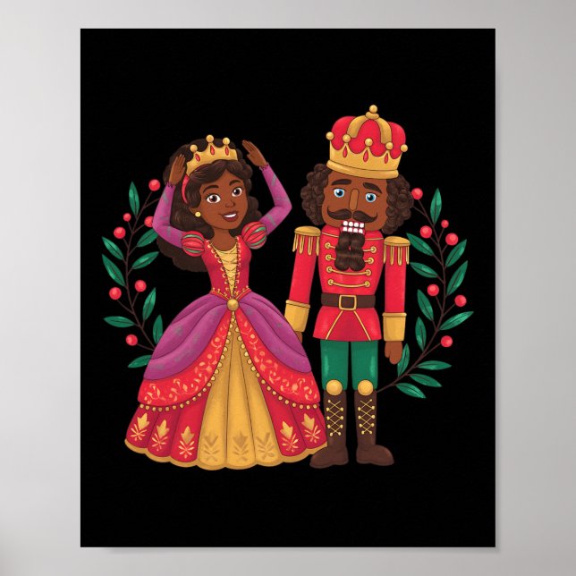 Black Nutcracker Sugar Plum Fairy Kwanzaa African  Poster (Front)