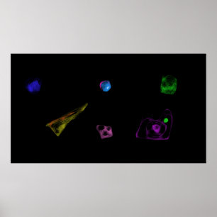 Black Objects Minimalist Painting Poster