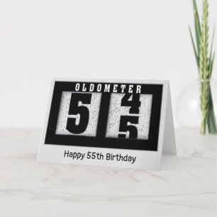 Black Odometer for 55th Birthday   Card