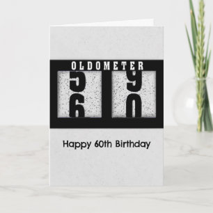 Black Odometer for 60th Birthday Humour Card