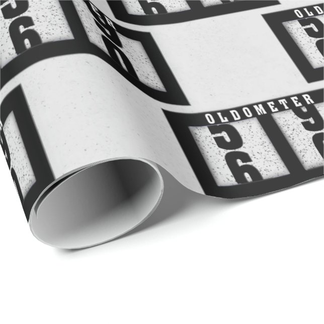 Black Odometer for 60th Birthday  Wrapping Paper (Roll Corner)