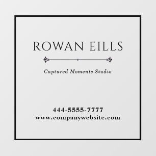 Black Office Name Logo AI door sign