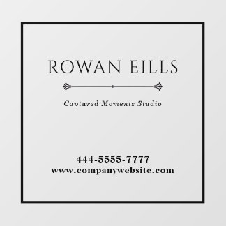 Black Office Name Logo AI door sign