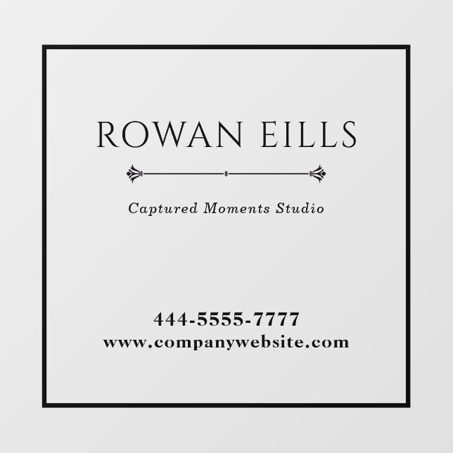 Black Office Name Logo AI door sign (Sheet)