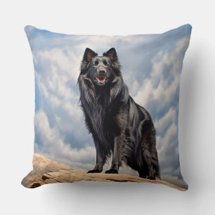 Black Old German shepherd dog  Cushion