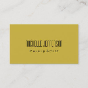 Black Old Gold Colour Makeup Artist Business Card